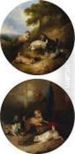 Terriers Ratting And Terriers Rabbiting: A Pair by George Armfield
