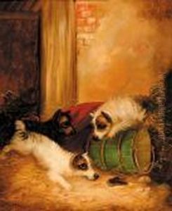 Terriers Ratting In by George Armfield