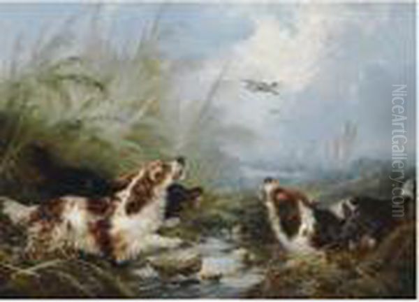 Two Hunting Scenes With Dogs - view 1