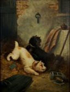 Two Terriers Ratting by George Armfield