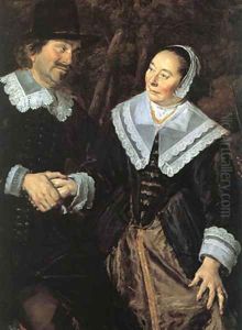 Family Group In A Landscape (Detail) 1648 by Frans Hals