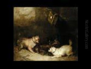 Hunde Vor Einem Kafig