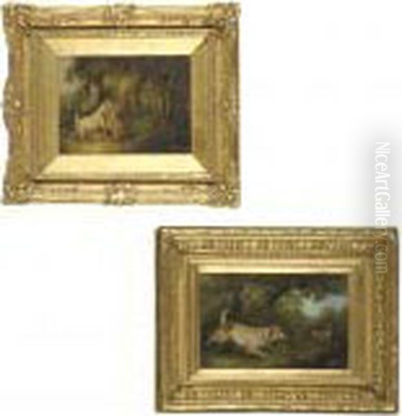 A Terrier Chasing A Rabbit - view 1