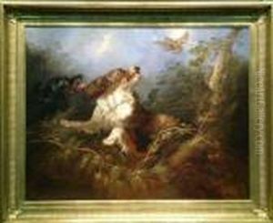 Spaniels Flushing Woodcock by George Armfield
