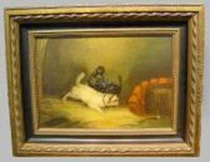 Terriers Working A Hole by George Armfield