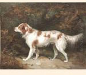 Setter In A Landscape; Terrier In An Interior