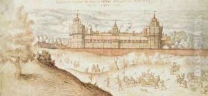 Elizabeth I s Procession arriving at Nonesuch Palace by Joris Hoefnagel