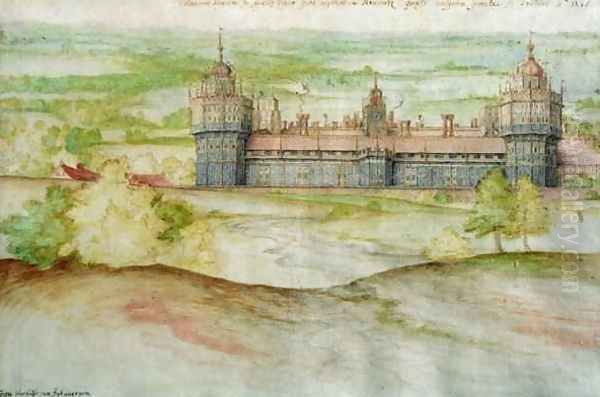 View of Nonsuch Palace in Surrey by Joris Hoefnagel