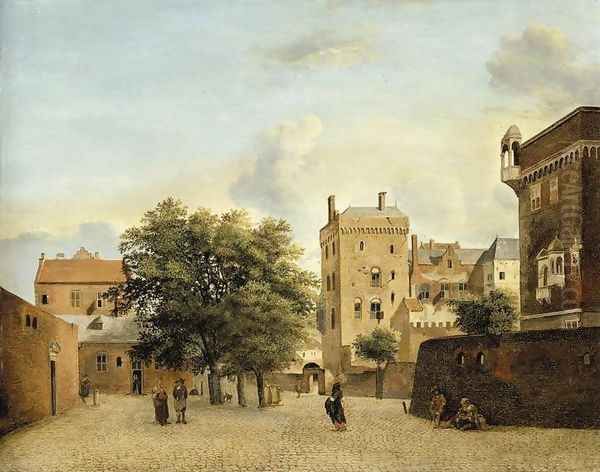 View of a Small Town Square c. 1660 - view 1