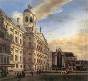 Amsterdam, Dam Square with the Town Hall and the Nieuwe Kerk 1667