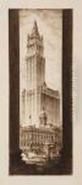 An American Cathedral (the Woolworth Building) - view 1