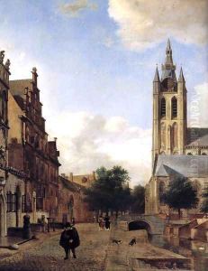 The Oude Kerk on the Oude Delft in Delft (detail)