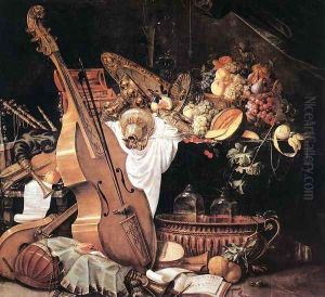 Vanitas Still-Life with Musical Instruments, 1661