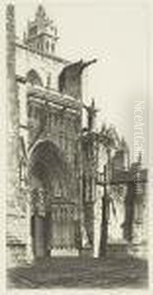 Two Etchings.
Saint Paul, Alpes Maritimes - view 1
