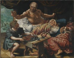 Isaac Blessing Jacob by Jan Sanders Van Hemessen