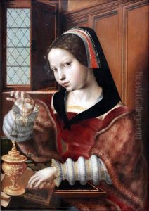 Woman Weighing Gold by Jan Sanders Van Hemessen