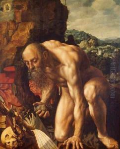 St Jerome 2 by Jan Sanders Van Hemessen