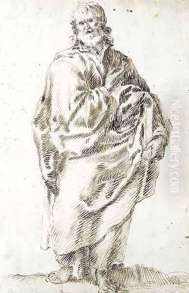 An apostle holding a book - view 1