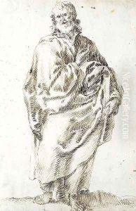 An apostle holding a book by Francisco De, The Elder Herrera