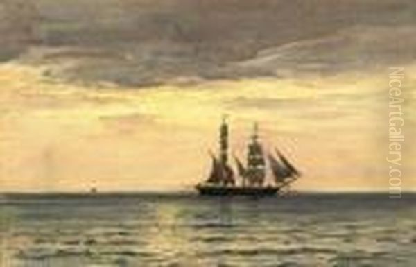 A Merchantman At Dusk - view 1