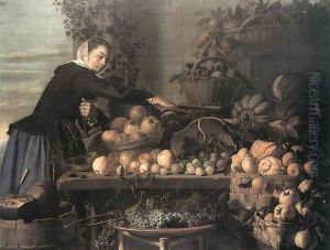 Fruit and Vegetable Seller 1630 by Claes Van Heussen