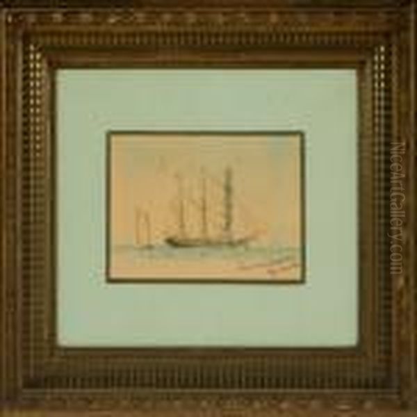 Seascape With Sailing Ships - view 1