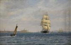Vy Mot Kronborg Slott by Vilhelm Karl Ferd. Arnesen