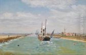 The Suez Canal by Vilhelm Karl Ferd. Arnesen