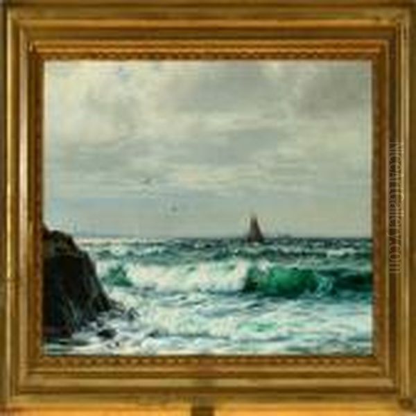 Marine With Ships Along Kullen At The Swedish Coast - view 1