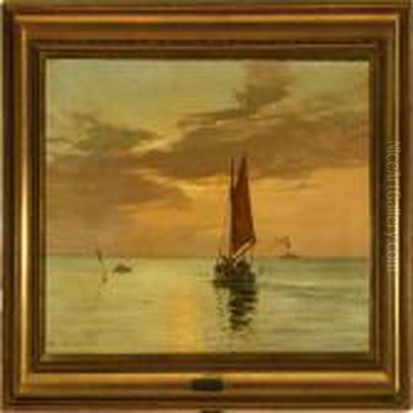 Danish Marine Outside Gilleleje Village At Sunset - view 1
