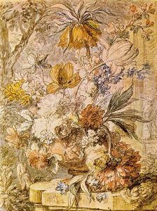 Vase with Flowers by Jan Van Huysum