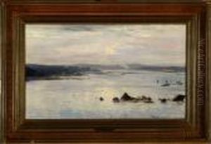 Coastal Scenery From Kotka In Finland by Vilhelm Karl Ferd. Arnesen