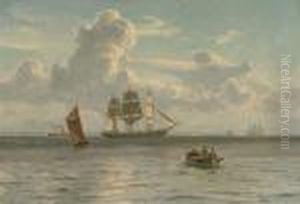 A Danish Barque In The Channel by Vilhelm Karl Ferd. Arnesen