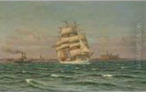 Shipping Off Kronborg by Vilhelm Karl Ferd. Arnesen