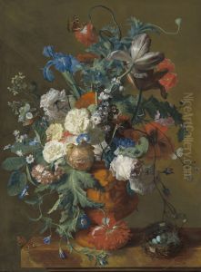 Flowers in an Urn by Jan Van Huysum