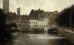 The Hofvijver With The Lange Vijverberg And The Society Placeroyale, The Hague by Floris Arntzenius