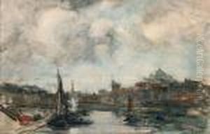 Zicht Op Seinpost Vanaf Het Verversingskanaal Te Scheveningen by Floris Arntzenius