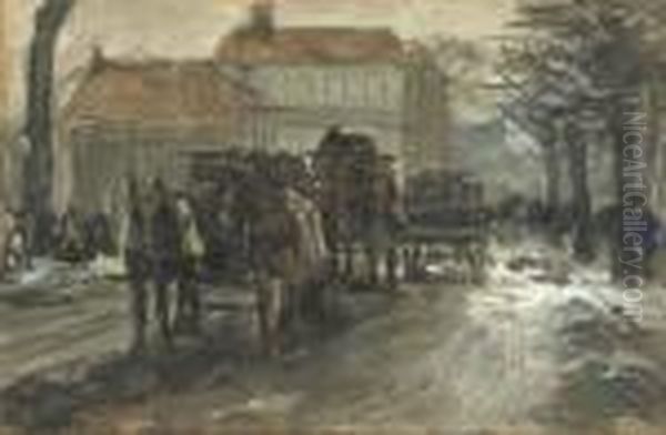 Carriages In Winter, The Hague - view 1