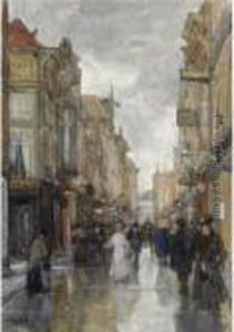 A View Of The Spuistraat, The Hague by Floris Arntzenius