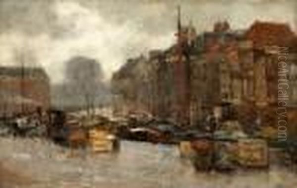 A Busy Dutch Quayside - view 1