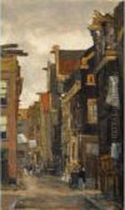A View Of The Kerkstraat, Amsterdam by Floris Arntzenius