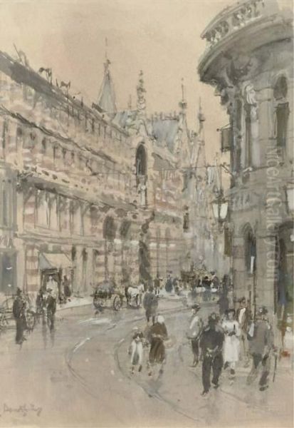 Lange Poten, Seen From The Spui, The Hague - view 1