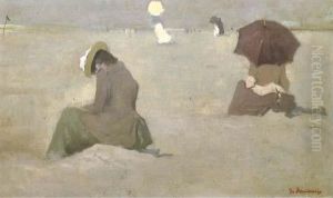 Elegant Ladies On The Beach by Floris Arntzenius