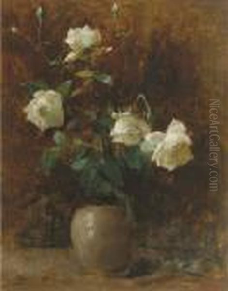 White Roses In A Vase - view 1