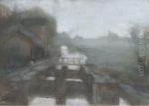 Sluisje Nieuwveen: A Sluice In Nieuwveen by Floris Arntzenius