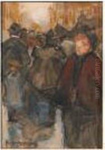 A Busy Street In The Hague by Floris Arntzenius