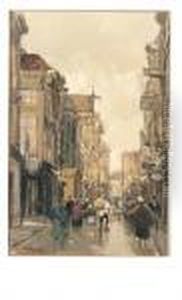 A View Of The Spuistraat, The Hague by Floris Arntzenius