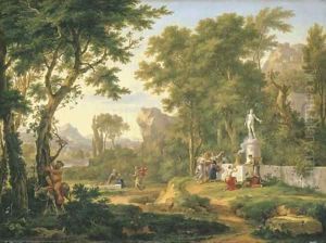 A classical landscape with the Worship of Bacchus 2