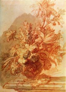 Vase of Flowers by Jan Van Huysum