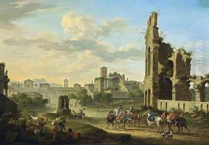 Rome- A View of the Forum Romanum 1694 by Jacob De Heusch